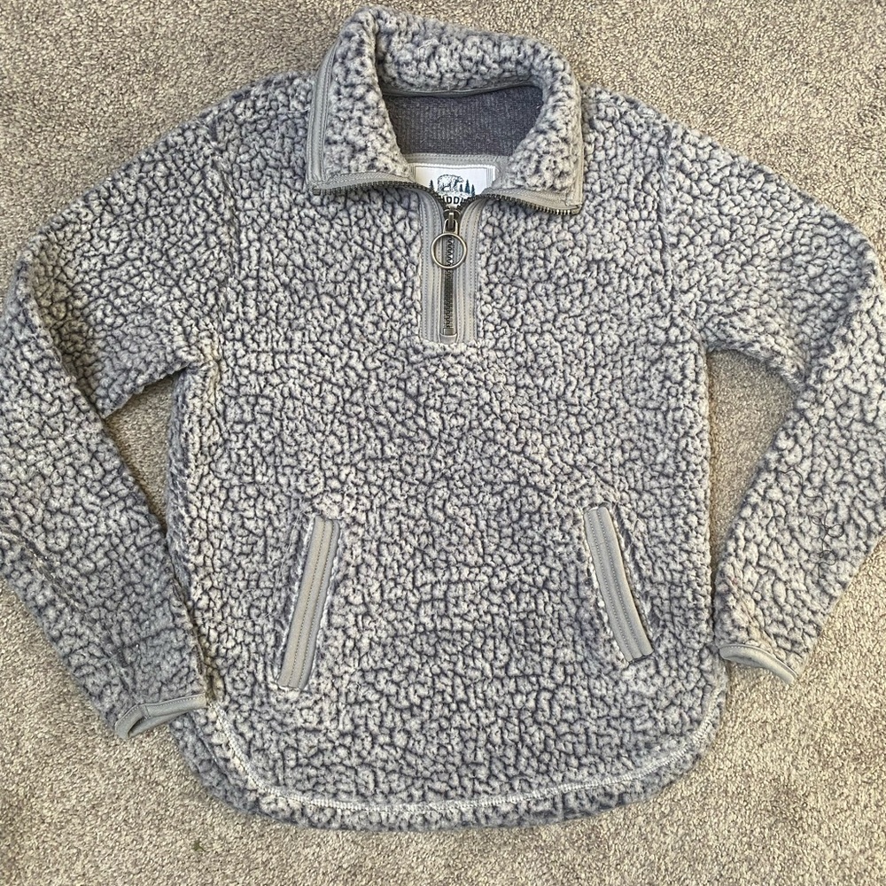Cuddly Sherpa pullover sweatshirt Girls Sz 7-8